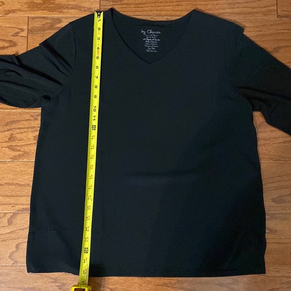 Chico’s Black tunic blouse. Petite size 1 - Picture 9 of 10